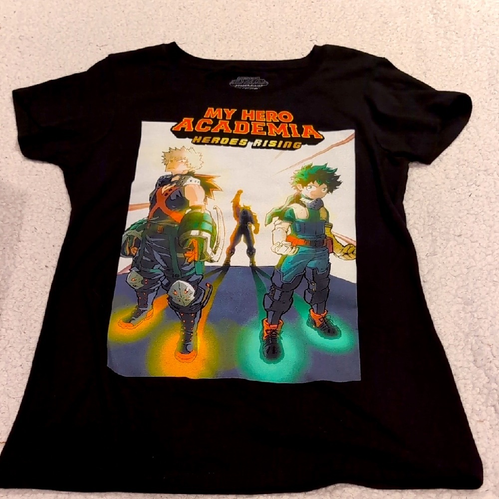 M: My Hero Academia Black unisex T-Shirt